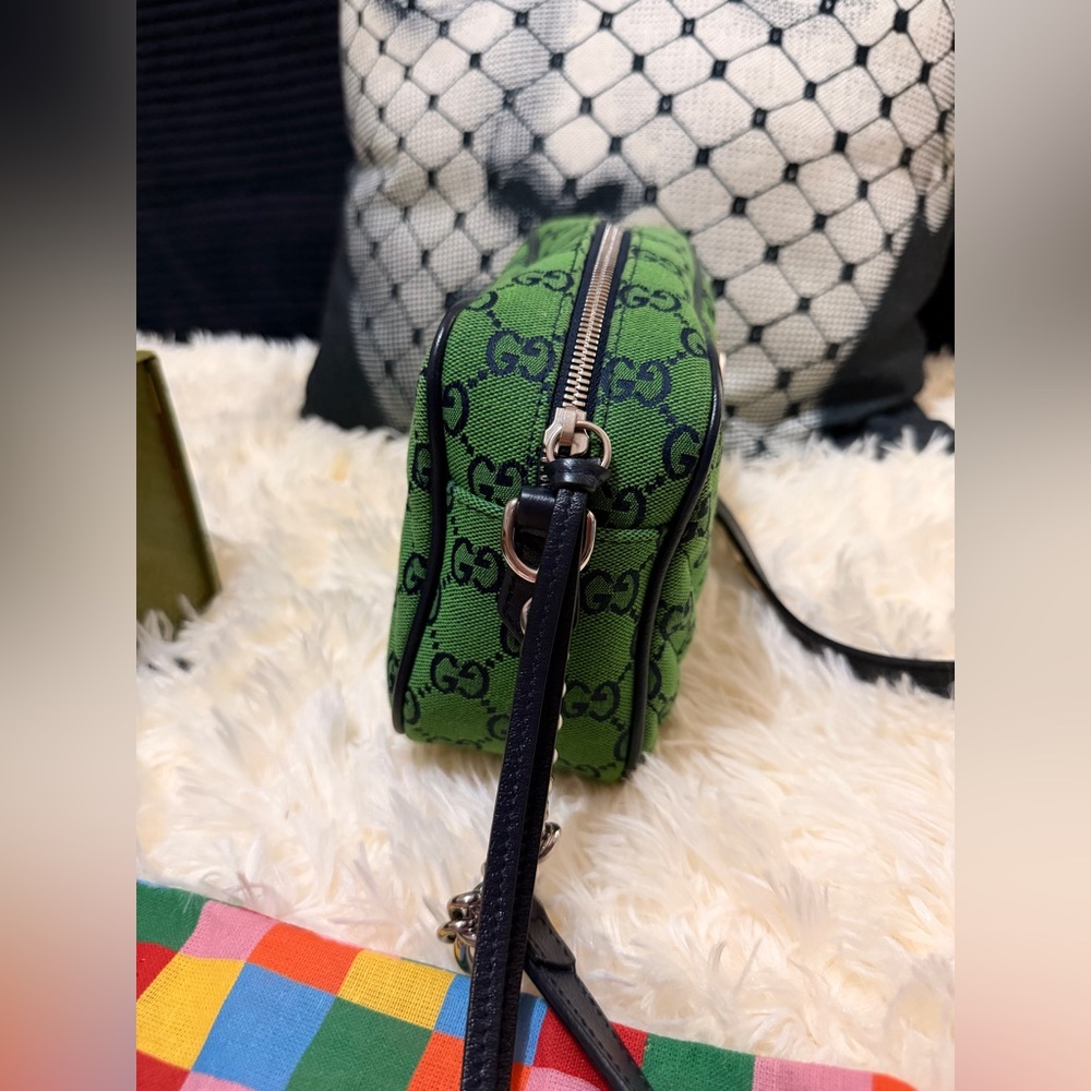 Authentic Like New Gucci Marmont GG Camera Canvas Crossbody - Picture 11 of 16